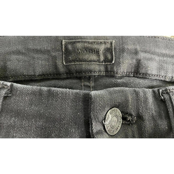 MOTHER High Waisted Looker Ankle Fray Guilty Glitter Racer Raw Hem Size 26 - Picture 8 of 9